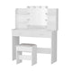 Artiss Dressing Table Set Stool 10 Led Bulbs White Dulcea - Mekamart Australia