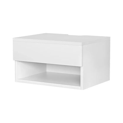 Artiss Floating Bedside Table Nightstand Drawer White - Mekamart Australia