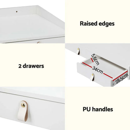 Artiss Dressing Table Floating LED White Daphne - Mekamart Australia