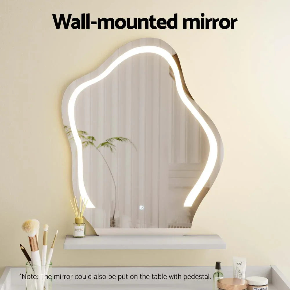 Artiss Dressing Table Floating LED White Daphne - Mekamart Australia