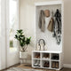 Artiss Shoe Rack Cabinet Hall Tree Coat Rack 180CM White - Mekamart Australia