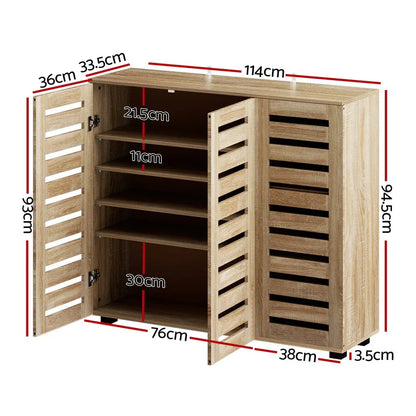 Artiss Shoe Rack Cabinet 30 Pairs Adjustable Shelf - Mekamart Australia
