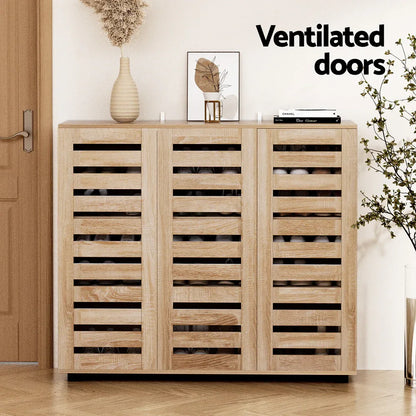 Artiss Shoe Rack Cabinet 30 Pairs Adjustable Shelf - Mekamart Australia