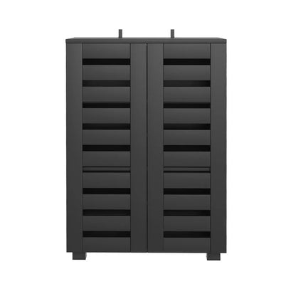 Artiss Shoe Rack Storage Cabinet 20 Pairs 5-tier Black Alster - Mekamart Australia