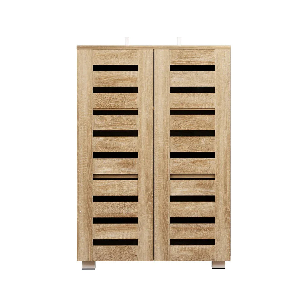 Artiss Shoe Rack Cabinet 20 Pairs 5-tier Wood Alster - Mekamart Australia