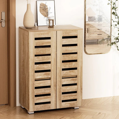 Artiss Shoe Rack Cabinet 20 Pairs 5-tier Wood Alster - Mekamart Australia
