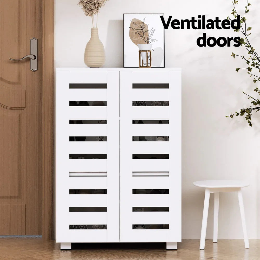 Artiss Shoe Rack Storage Cabinet 20 Pairs 5-tier White Alster - Mekamart Australia