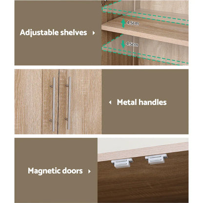 Artiss Buffet Sideboard Cupboard Cabinet Pantry Organiser Adjustable Shelves - Mekamart Australia