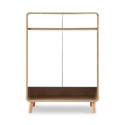 Artiss Shoe Rack Cabinet 20 Pairs Storage Cupboard Pine&White - Mekamart Australia