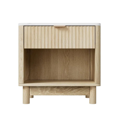 Artiss Bedside Table Nightstand 1 Drawer Shelves Pine - Mekamart Australia