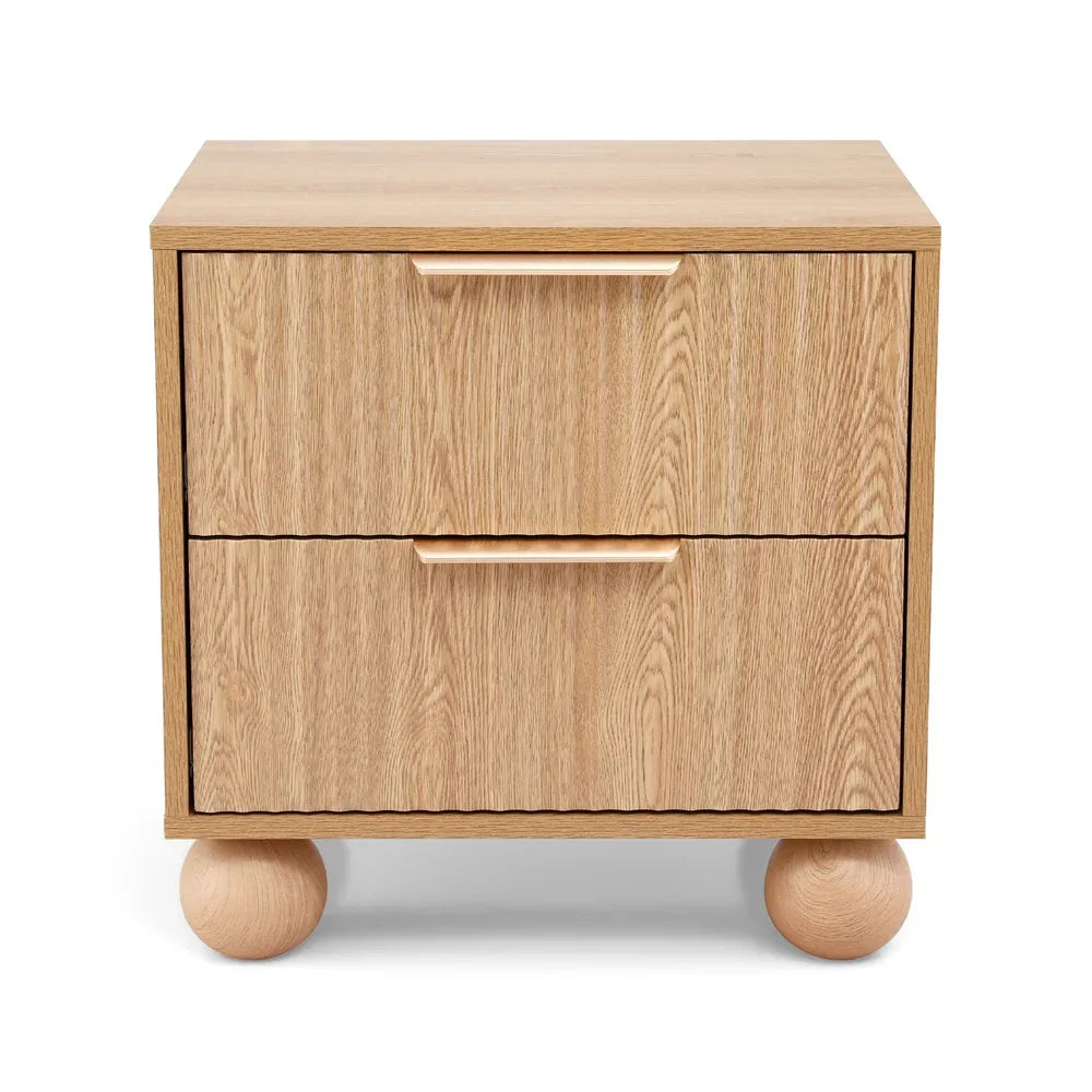 Artiss Rattan Bedside Table 2 Drawers Pine - Mekamart Australia