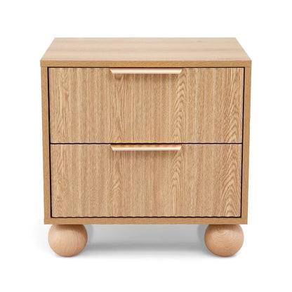 Artiss Rattan Bedside Table 2 Drawers Pine - Mekamart Australia