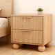 Artiss Rattan Bedside Table 2 Drawers Pine - Mekamart Australia