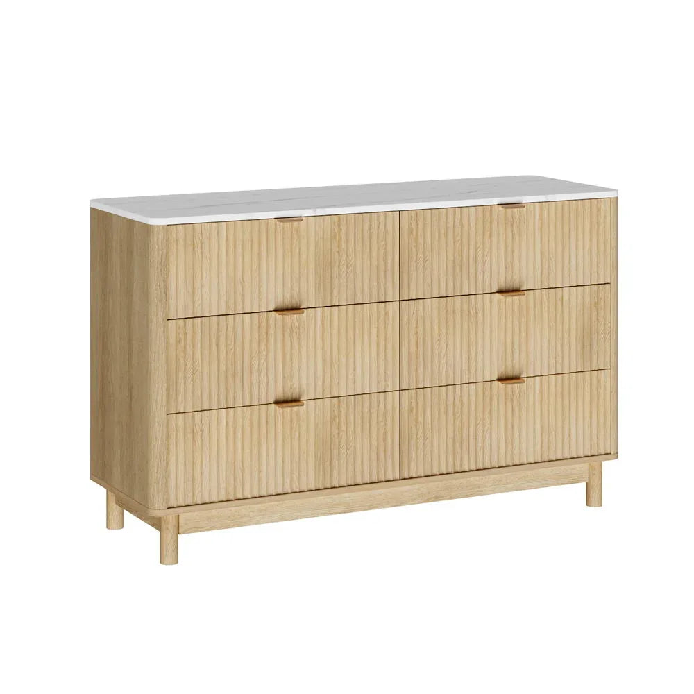 Artiss 6 Chest of Drawers Dresser Table Pine - Mekamart Australia