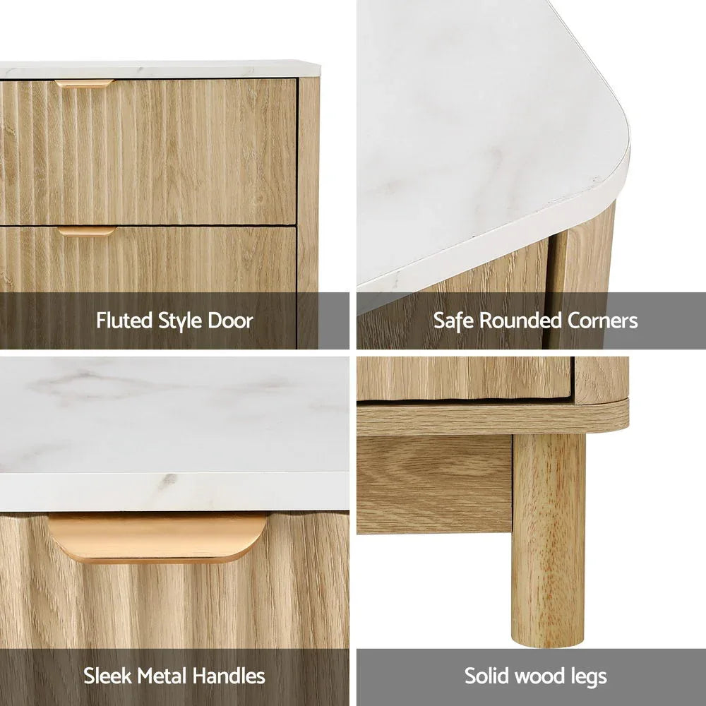 Artiss 6 Chest of Drawers Dresser Table Pine - Mekamart Australia