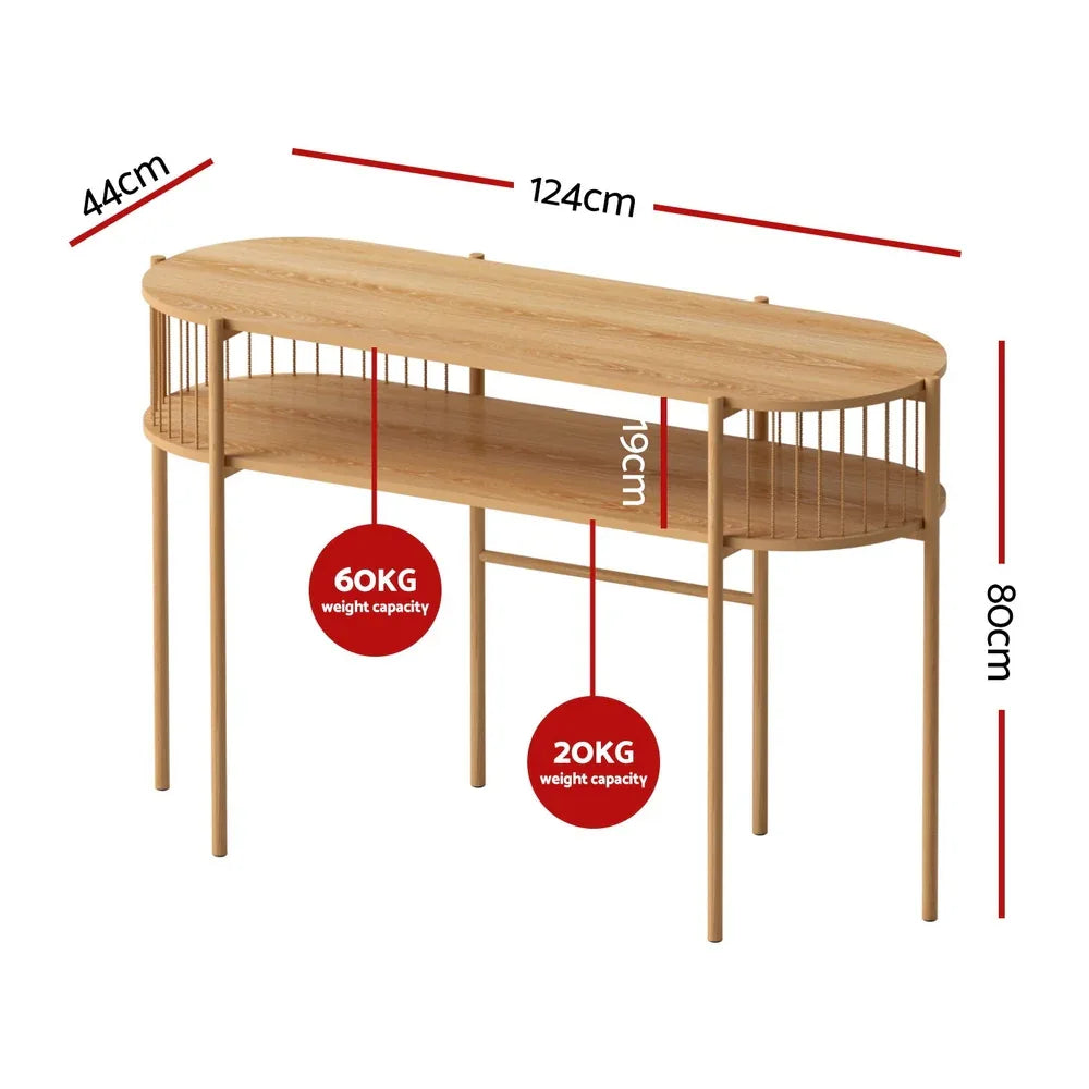 Artiss Console Table 124CM Pine - Mekamart Australia