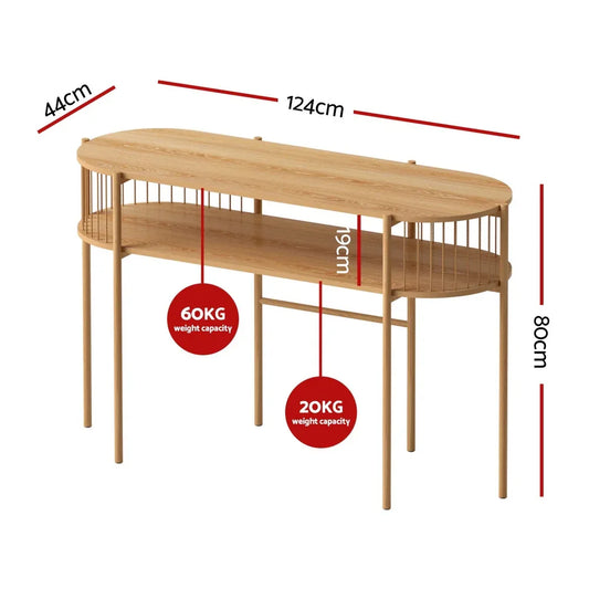 Artiss Console Table 124CM Pine - Mekamart Australia