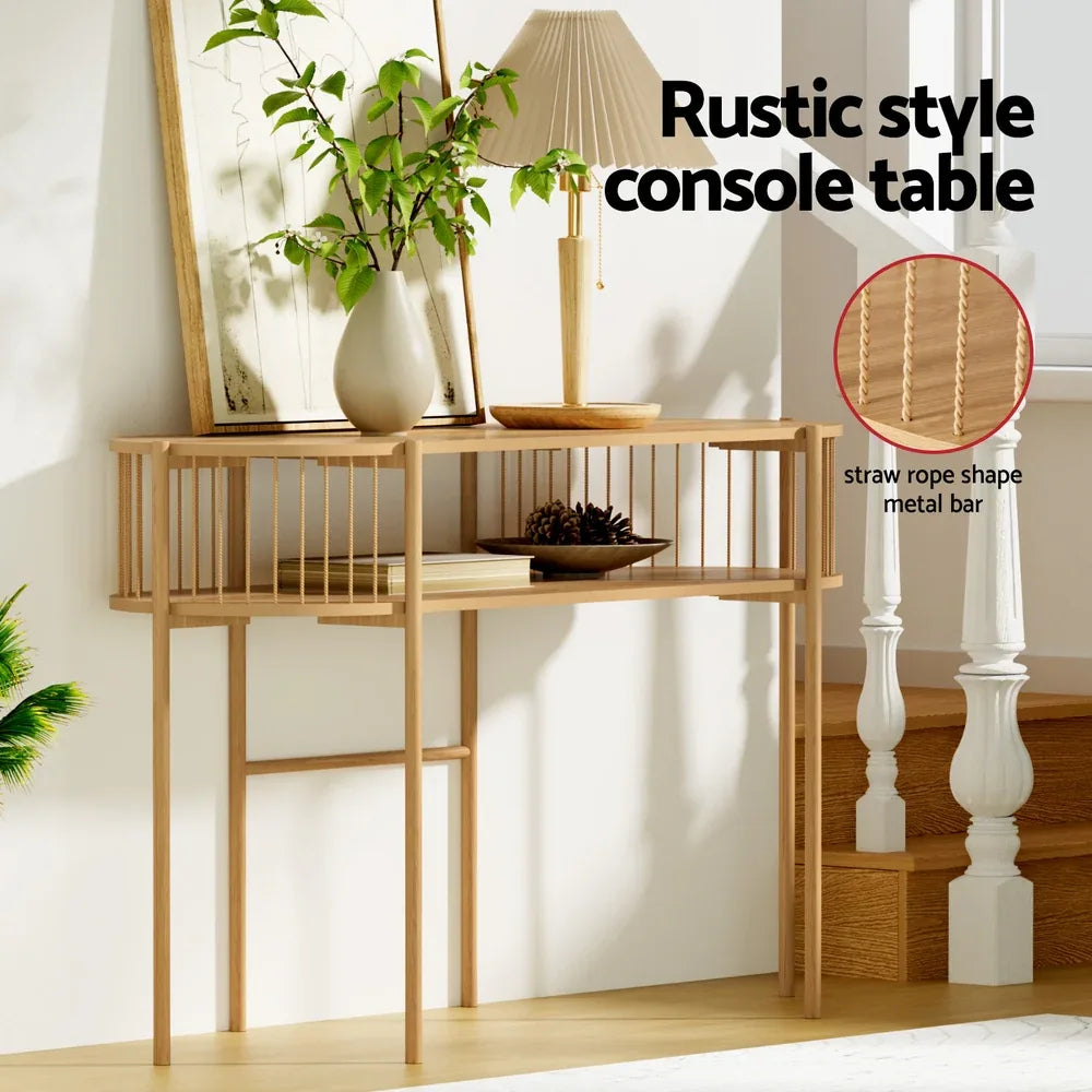 Artiss Console Table 124CM Pine - Mekamart Australia
