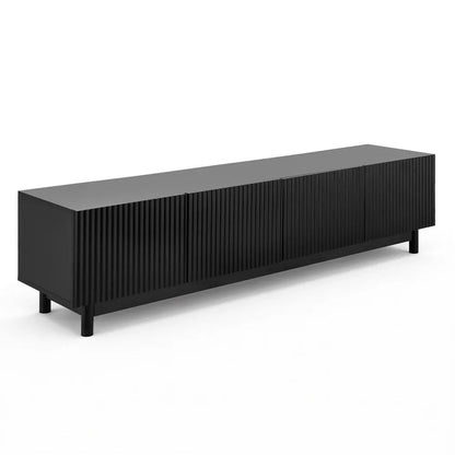 Artiss TV Unit Entertainment Unit Storage Cabinet 180cm Black - Mekamart Australia