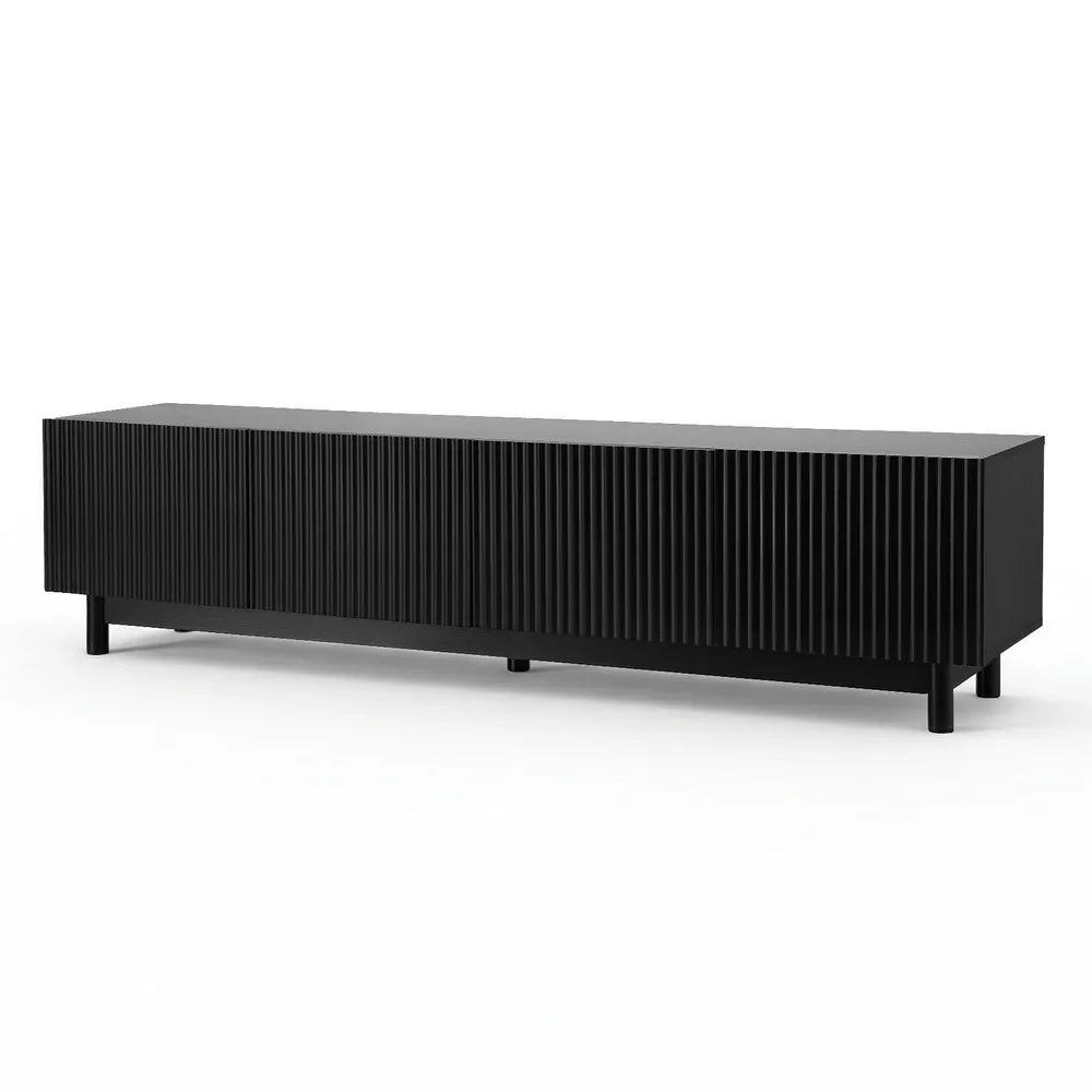 Artiss TV Unit Entertainment Unit Storage Cabinet 180cm Black - Mekamart Australia