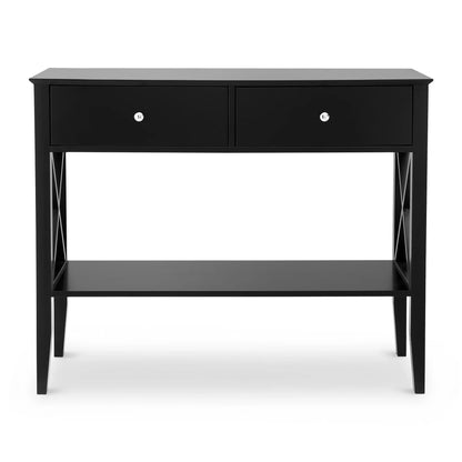 Artiss Console Table 2 Drawers 100CM Black - Mekamart Australia