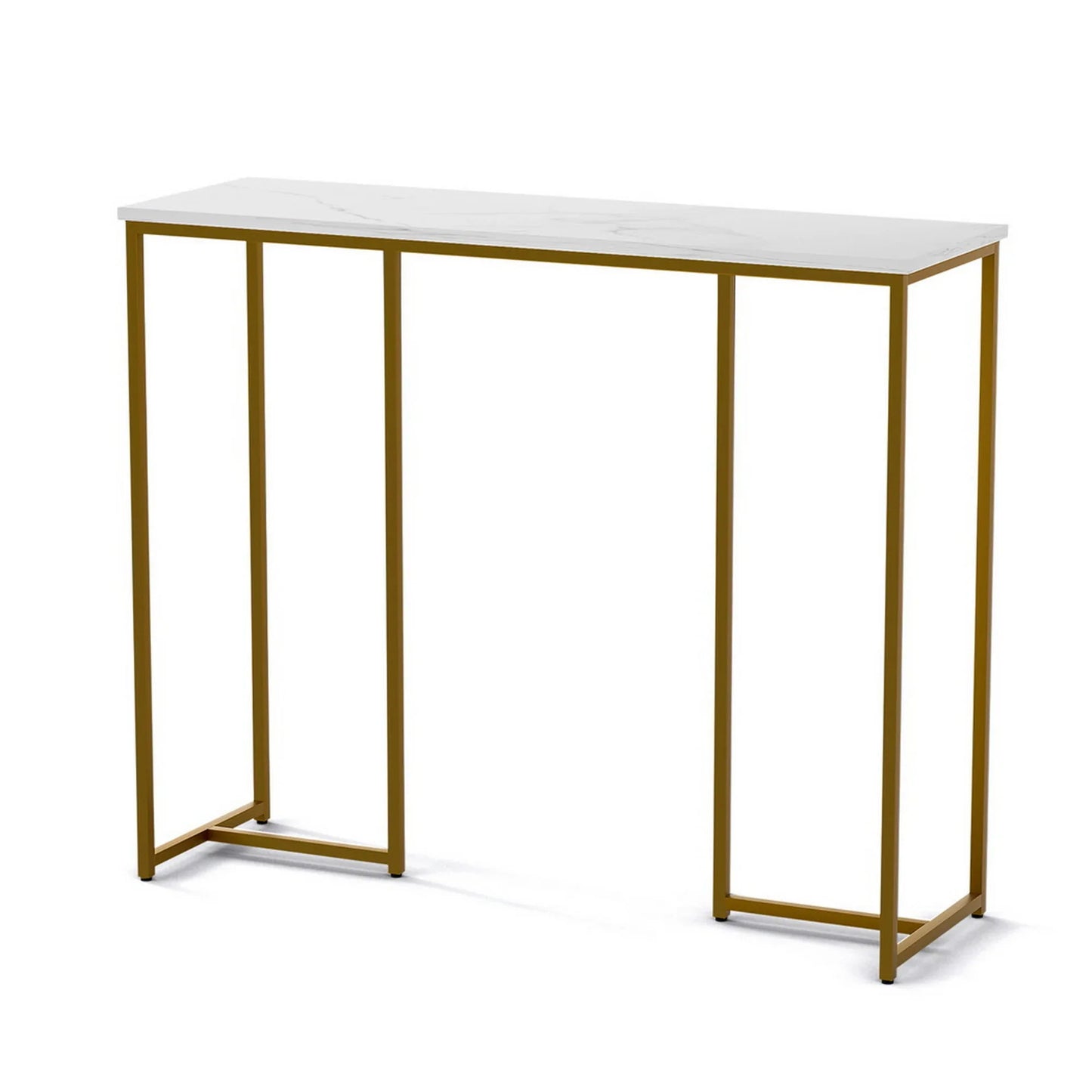 Artiss Console Table Marble Effect White&Gold - Mekamart Australia