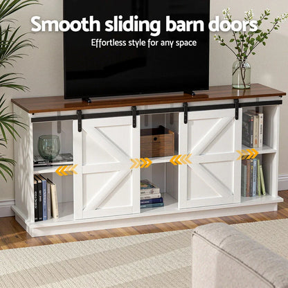 Artiss Buffet Sideboard Storage Cabinet Kitchen Cupboard Sliding Doors White - Mekamart Australia
