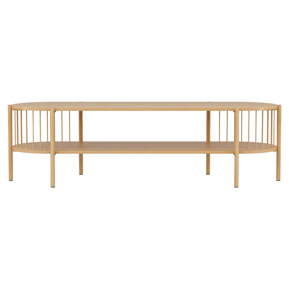 Artiss TV Unit Entertainment Unit Storage Shelf 148cm Pine - Mekamart Australia