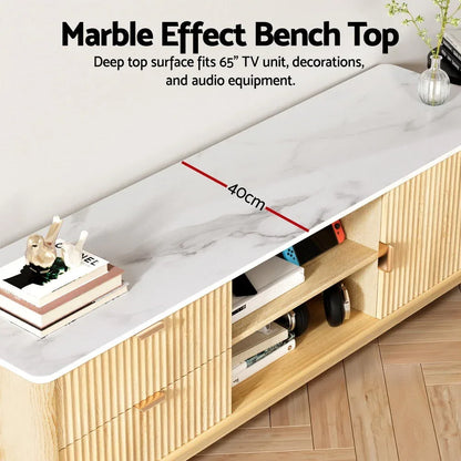 Artiss TV Unit Entertainment Unit Storage Drawer Shelf 150cm Pine - Mekamart Australia