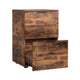 Artiss Filing Cabinet Files Storage Office Shelves File Organiser Rustic Brown 2 Drawer - Mekamart Australia