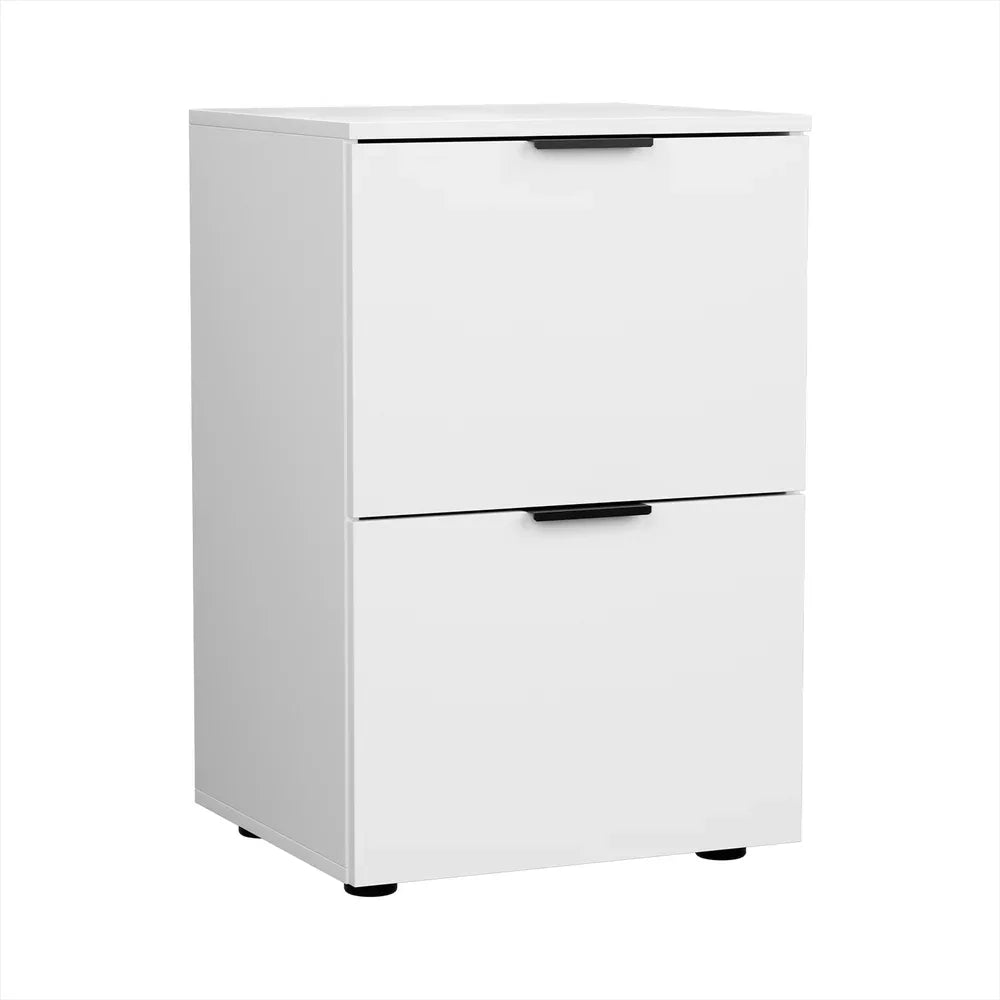 Artiss Filing Cabinet Files Storage Office Shelves File Organiser White 2 Drawer - Mekamart Australia