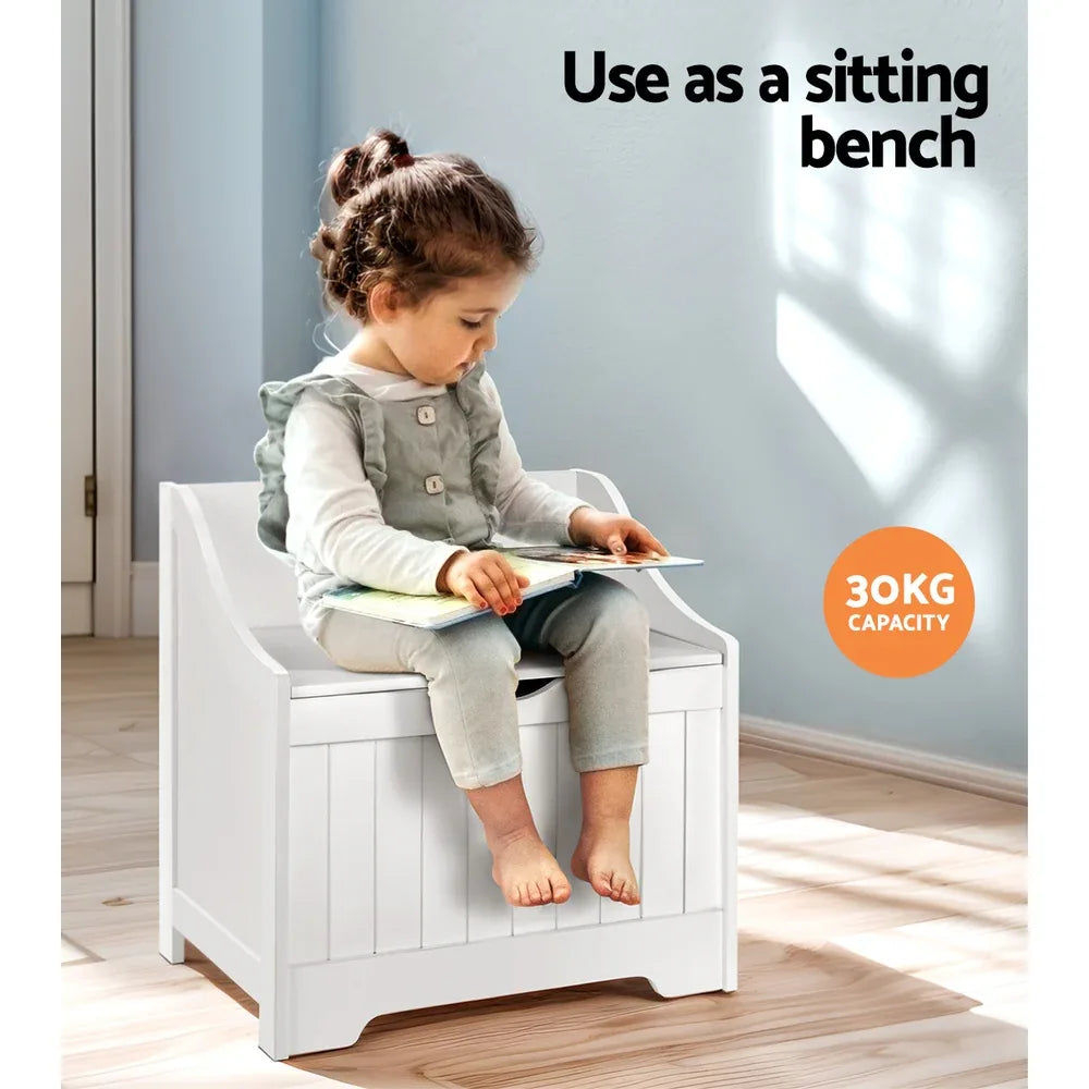 Keezi Kids Toy Box Chest Children Storage Clothes Toys Organiser Square - Mekamart Australia