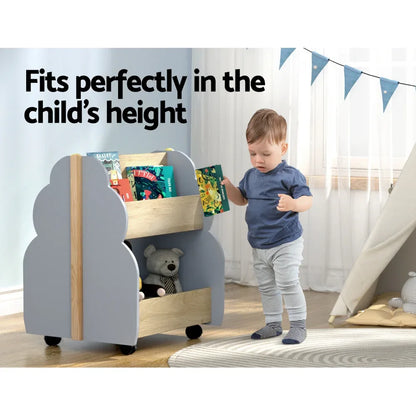 Keezi Kids Toy Box Bookshelf Storage Bookcase Organiser Display Shelf - Mekamart Australia