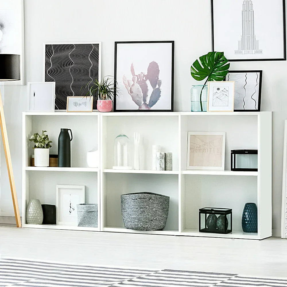 Artiss Bookshelf Set of 3 - VENA White - Mekamart Australia