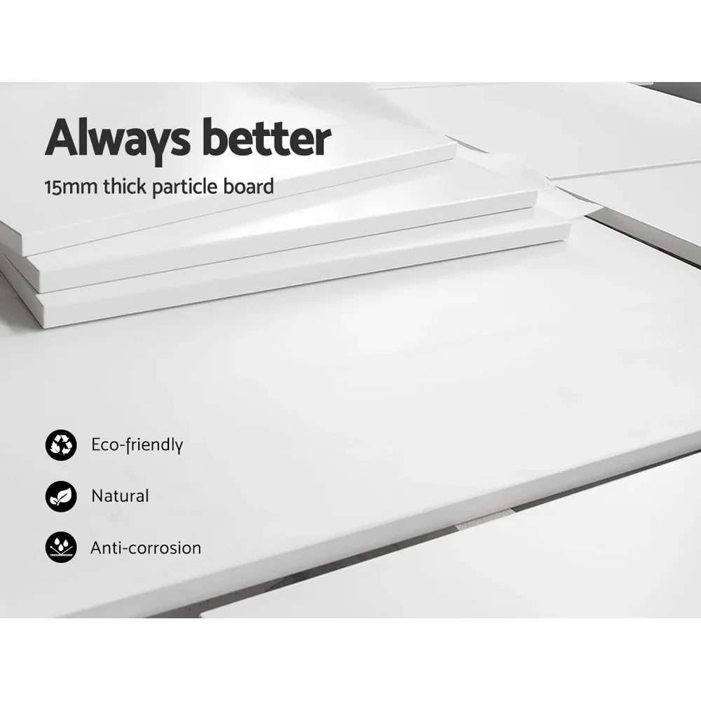 Artiss Bookshelf Set of 3 - VENA White - Mekamart Australia