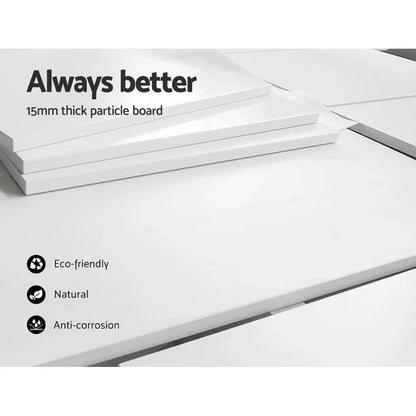Artiss Bookshelf Set of 3 - VENA White - Mekamart Australia