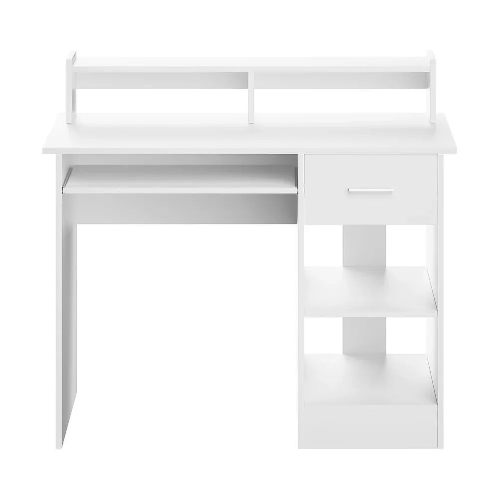 Artiss Computer Desk Shelf Drawer Cabinet White 100CM - Mekamart Australia