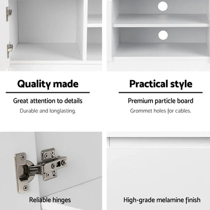 Artiss TV Cabinet Entertainment Unit 120cm White Anita - Mekamart Australia