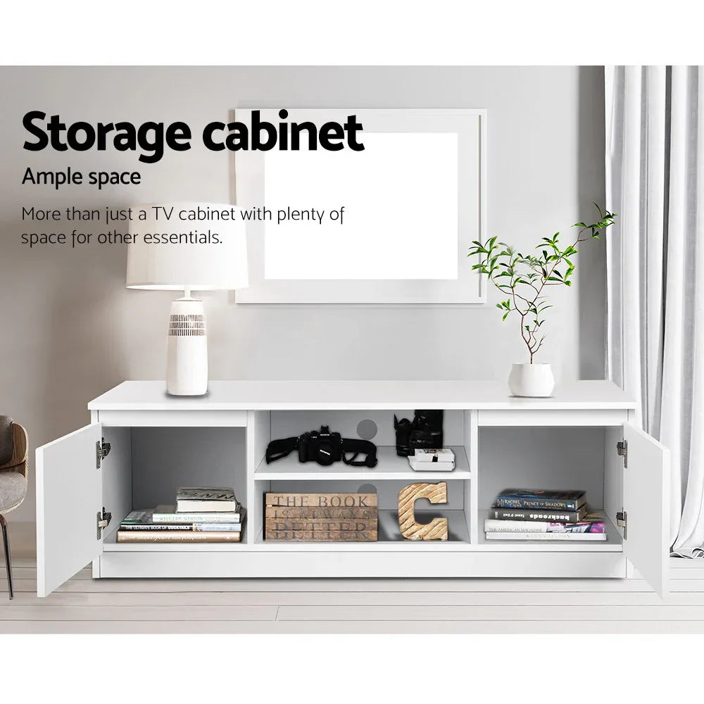 Artiss TV Cabinet Entertainment Unit 120cm White Anita - Mekamart Australia