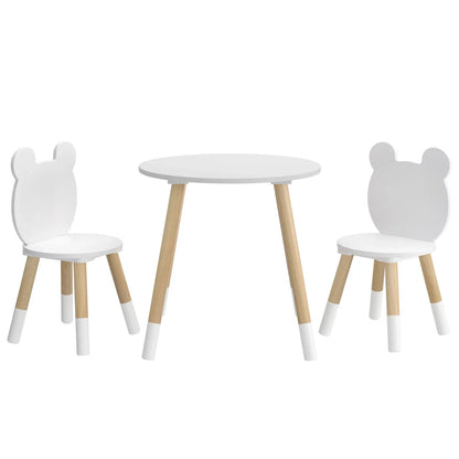 Keezi 3 Piece Kids Table and Chairs Set Activity Playing Study Children Desk - Mekamart Australia