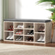 Artiss Shoe Rack Cabinet Shoe Bench Fabric Seat Pine BOA - Mekamart Australia