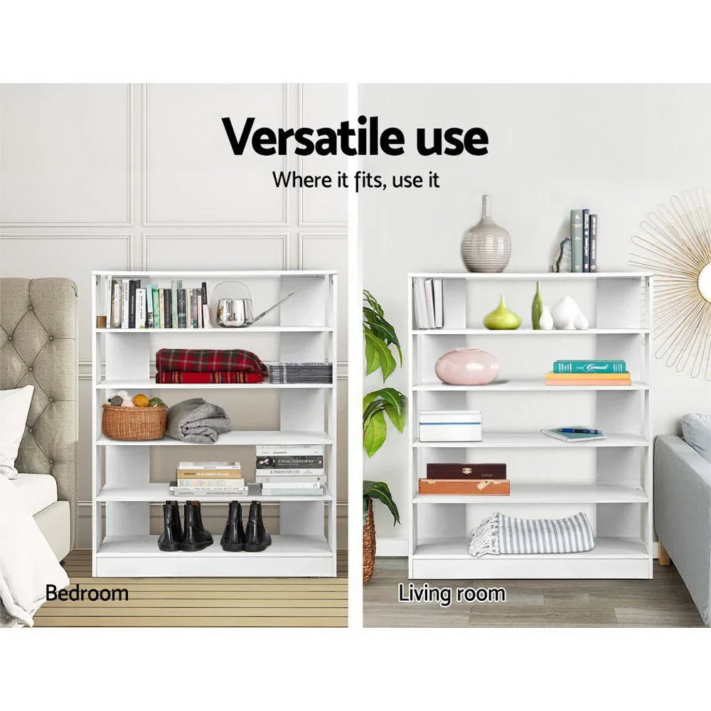 Artiss Shoe Rack Cabinet 30 Pairs 6-Tier Shelf White - Mekamart Australia