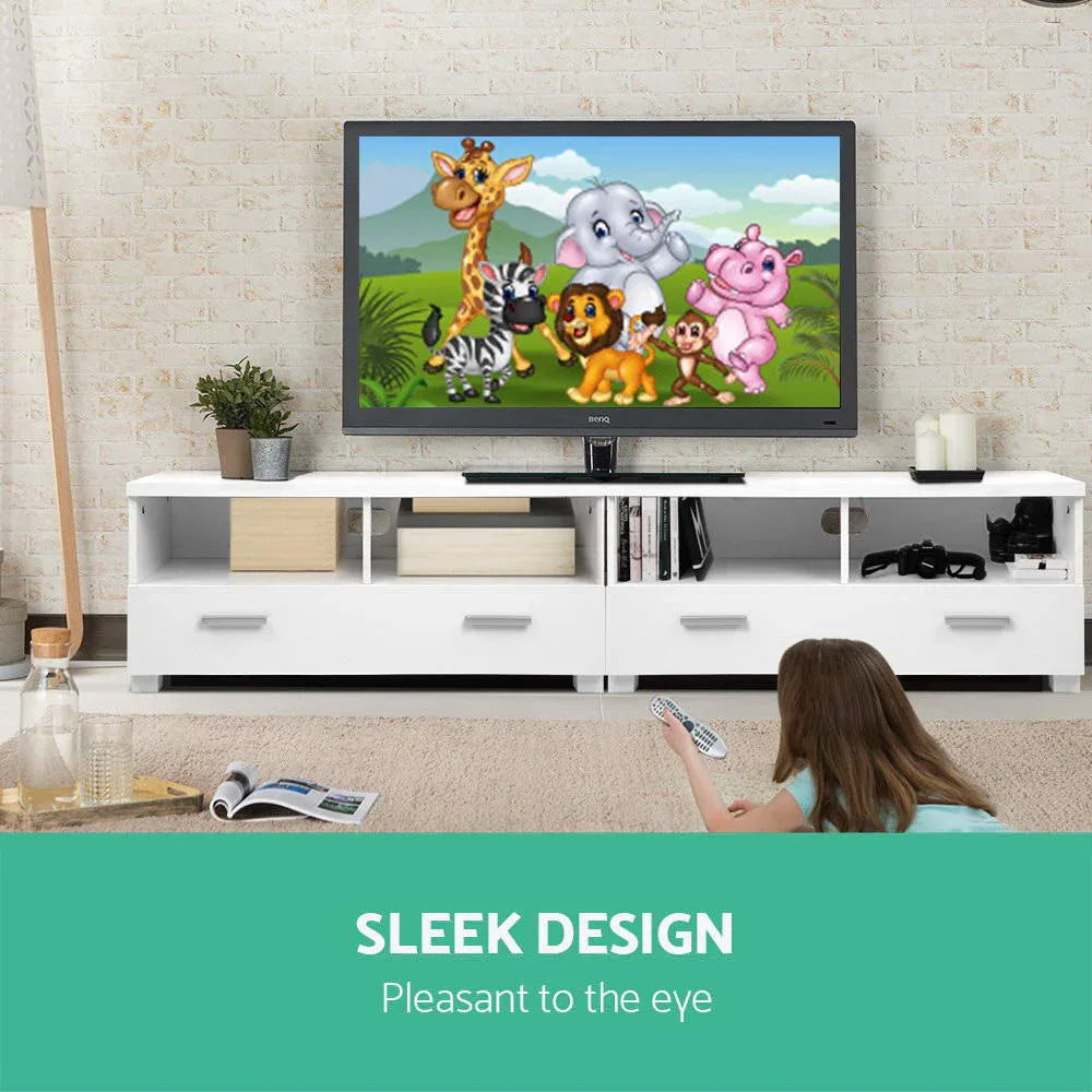 Artiss TV Cabinet Entertainment Unit 180cm White Eddie - Mekamart Australia