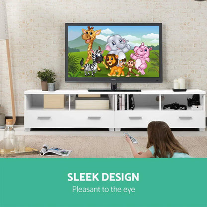 Artiss TV Cabinet Entertainment Unit 180cm White Eddie - Mekamart Australia