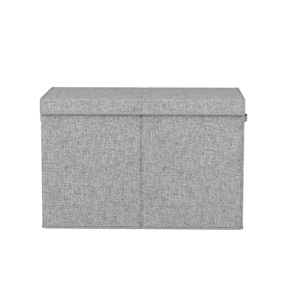 Keezi Large Toy Box Chest Storage with Flip-Top Lid Foldable Organizer Bins Grey - Mekamart Australia