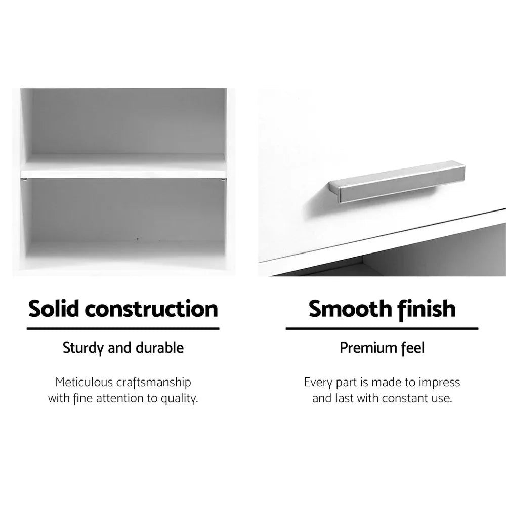 Artiss Bathroom Cabinet Storage 185cm White - Mekamart Australia