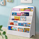 Keezi 5 Tiers Kids Bookshelf Magazine Shelf Organiser Bookcase Display Rack White - Mekamart Australia
