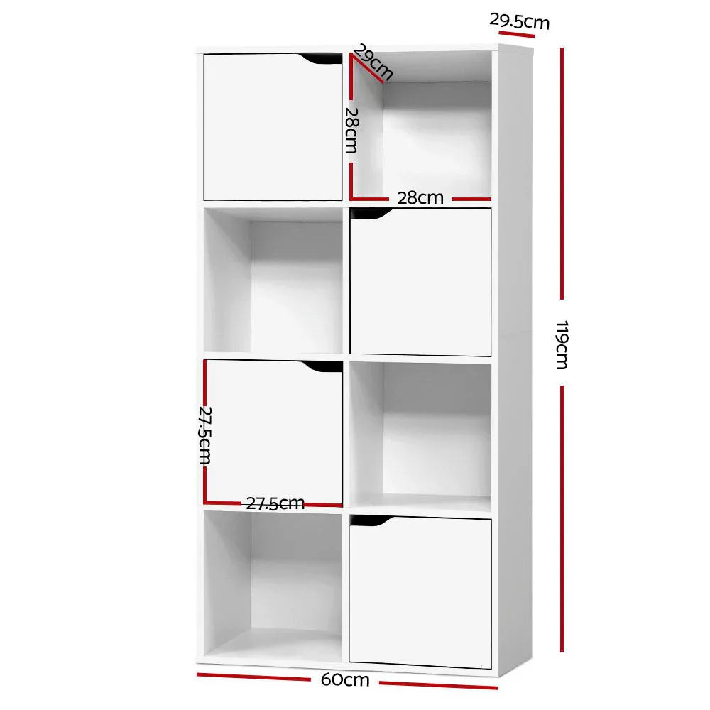 Artiss Bookshelf 8 Cube Shlef - DANA White - Mekamart Australia