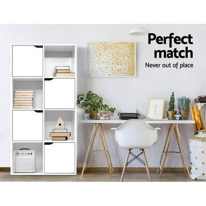 Artiss Bookshelf 8 Cube Shlef - DANA White - Mekamart Australia