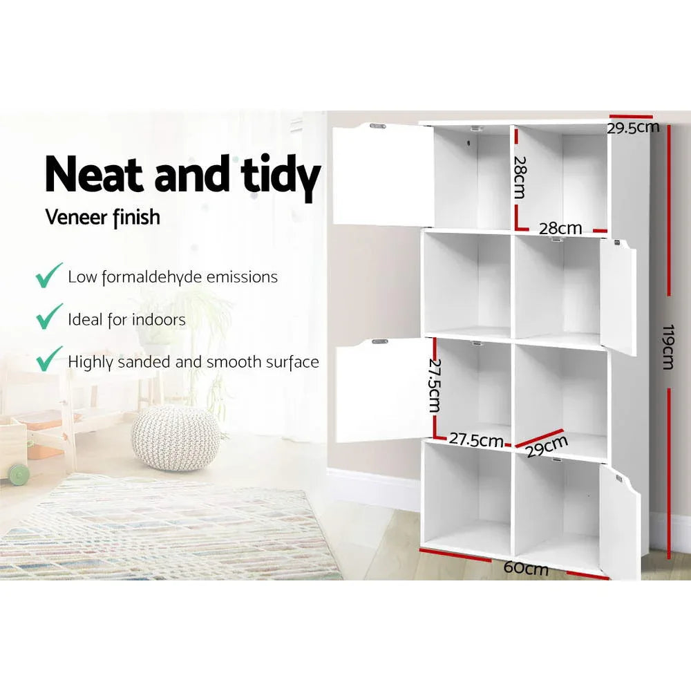 Artiss Bookshelf 8 Cube Shlef - DANA White - Mekamart Australia